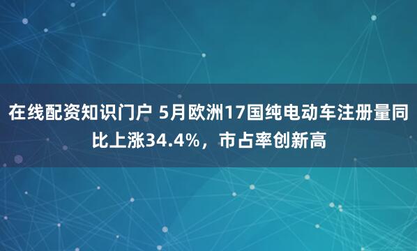 在线配资知识门户 5月欧洲17国纯电动车注册量同比上涨34.4%，市占率创新高